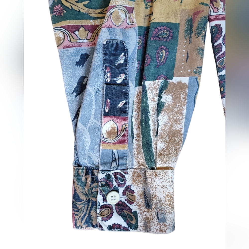 Vintage Patterned Button Down - image 2